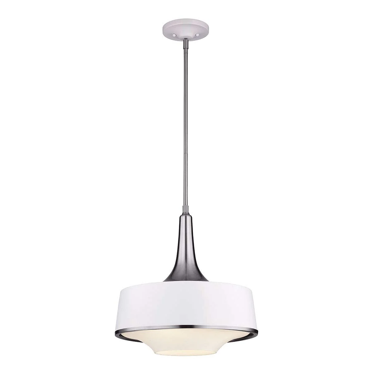 Lampa wisząca szczotkowana stao-biel Holloway 4xE27x75W Feiss