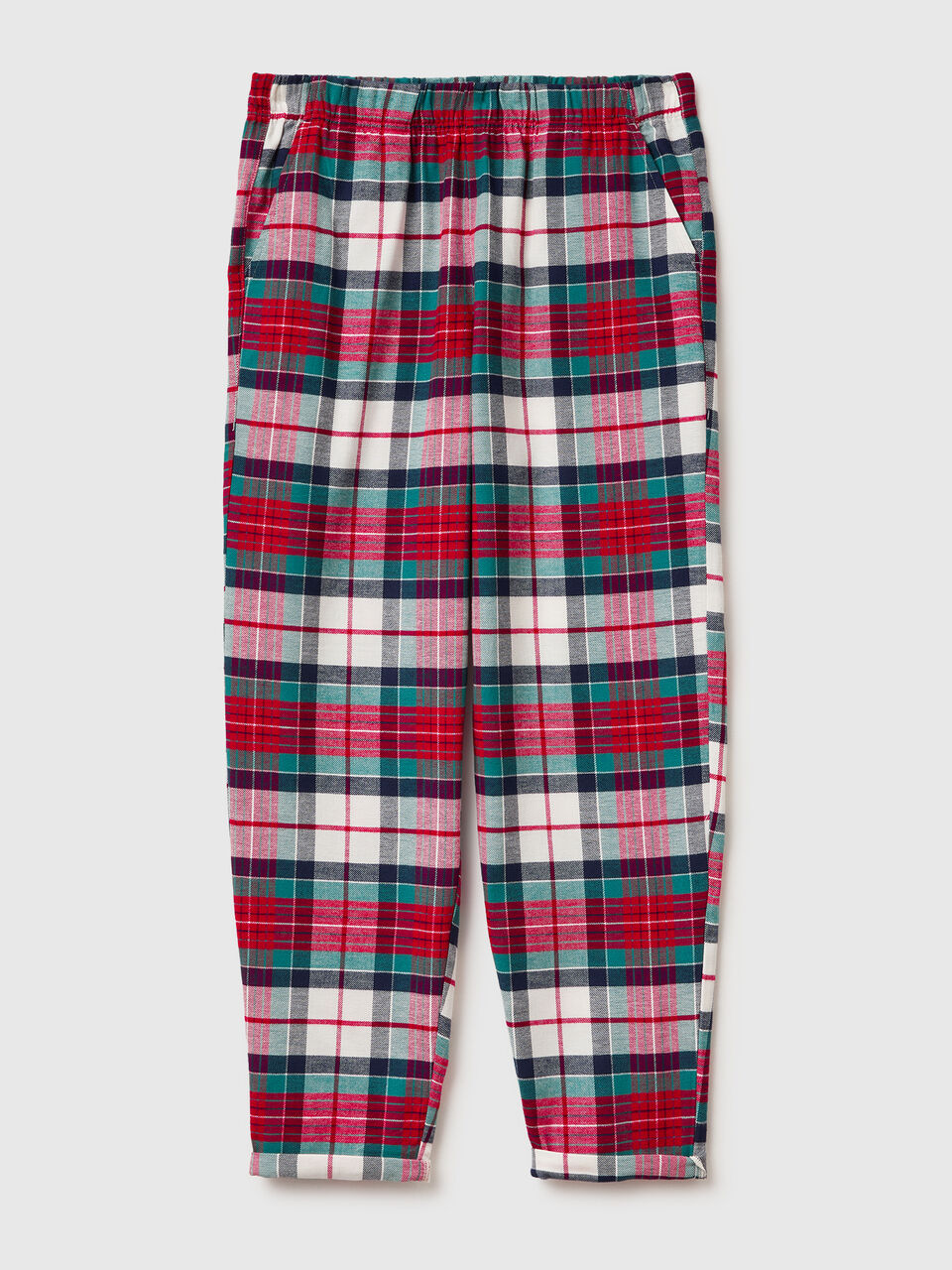 Christmas tartan flannel trousers