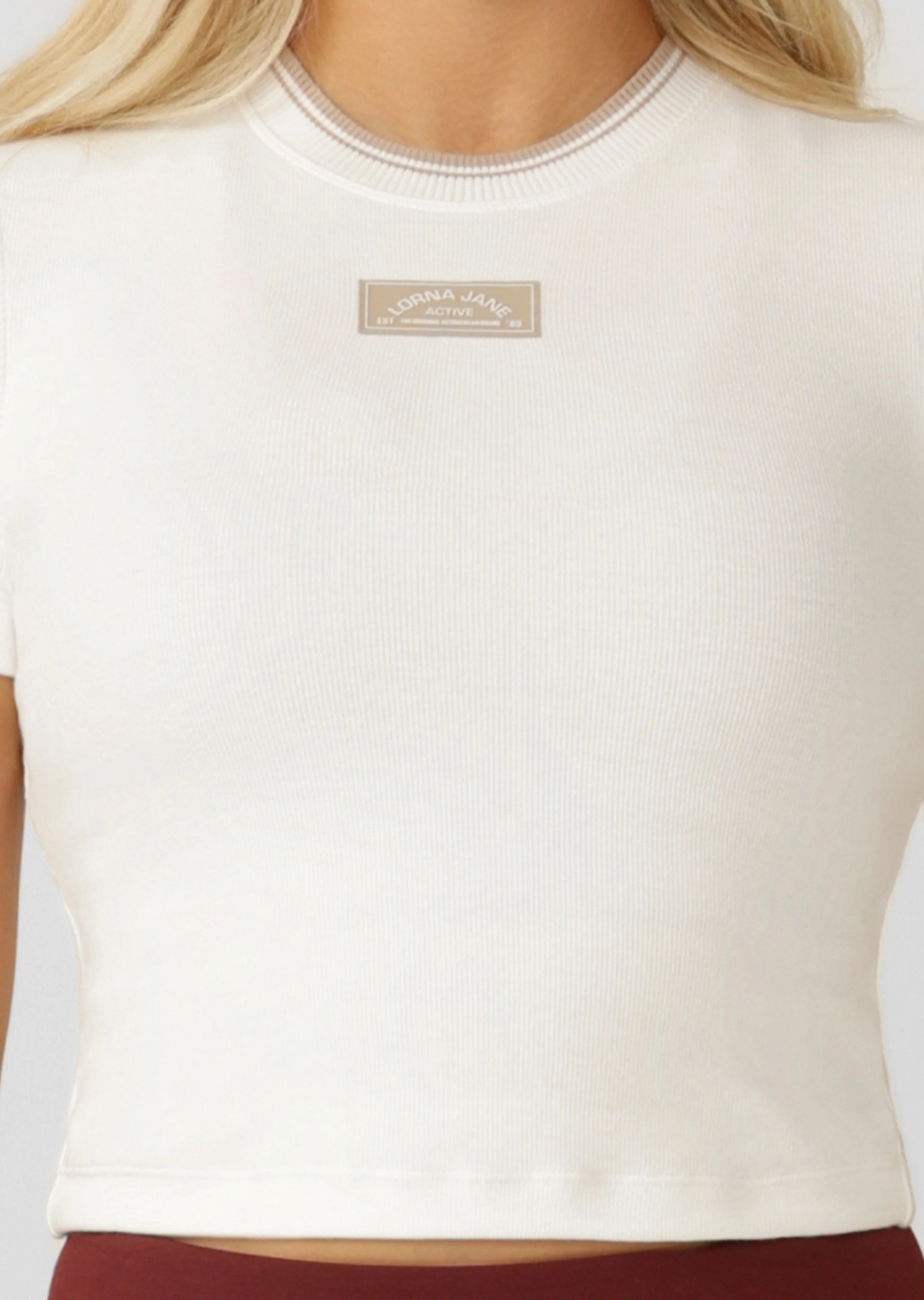 Tie Breaker Cropped Tee