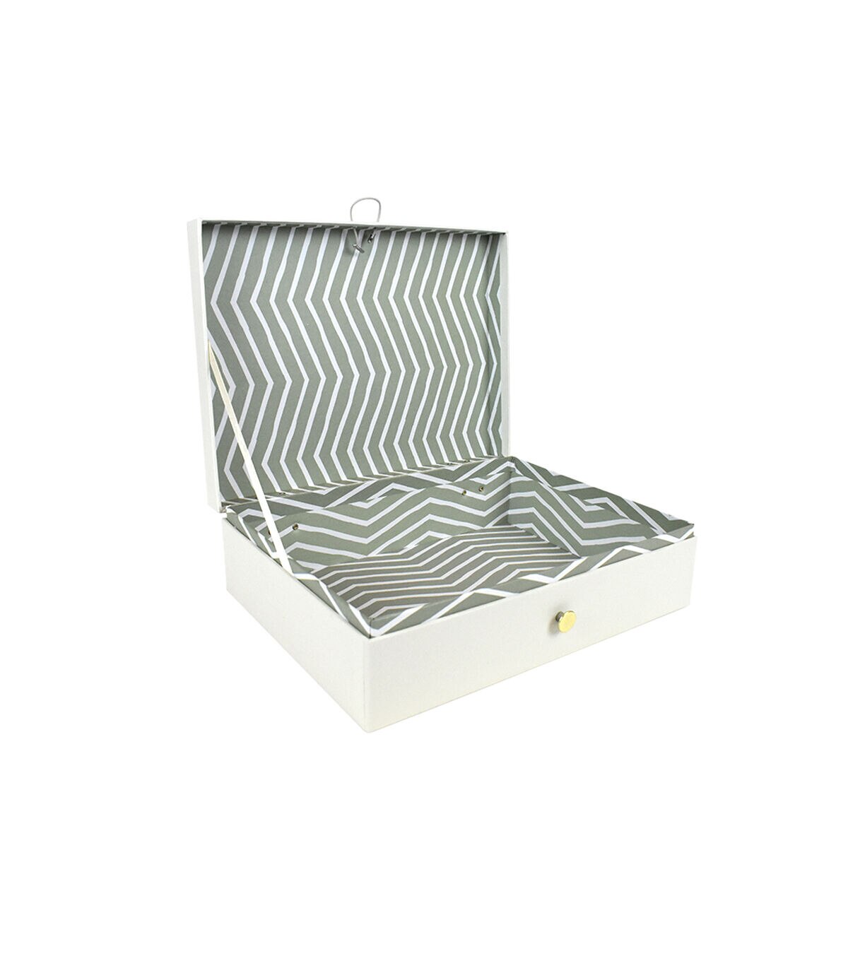 11 Cream Rectangle Box With Button Closure