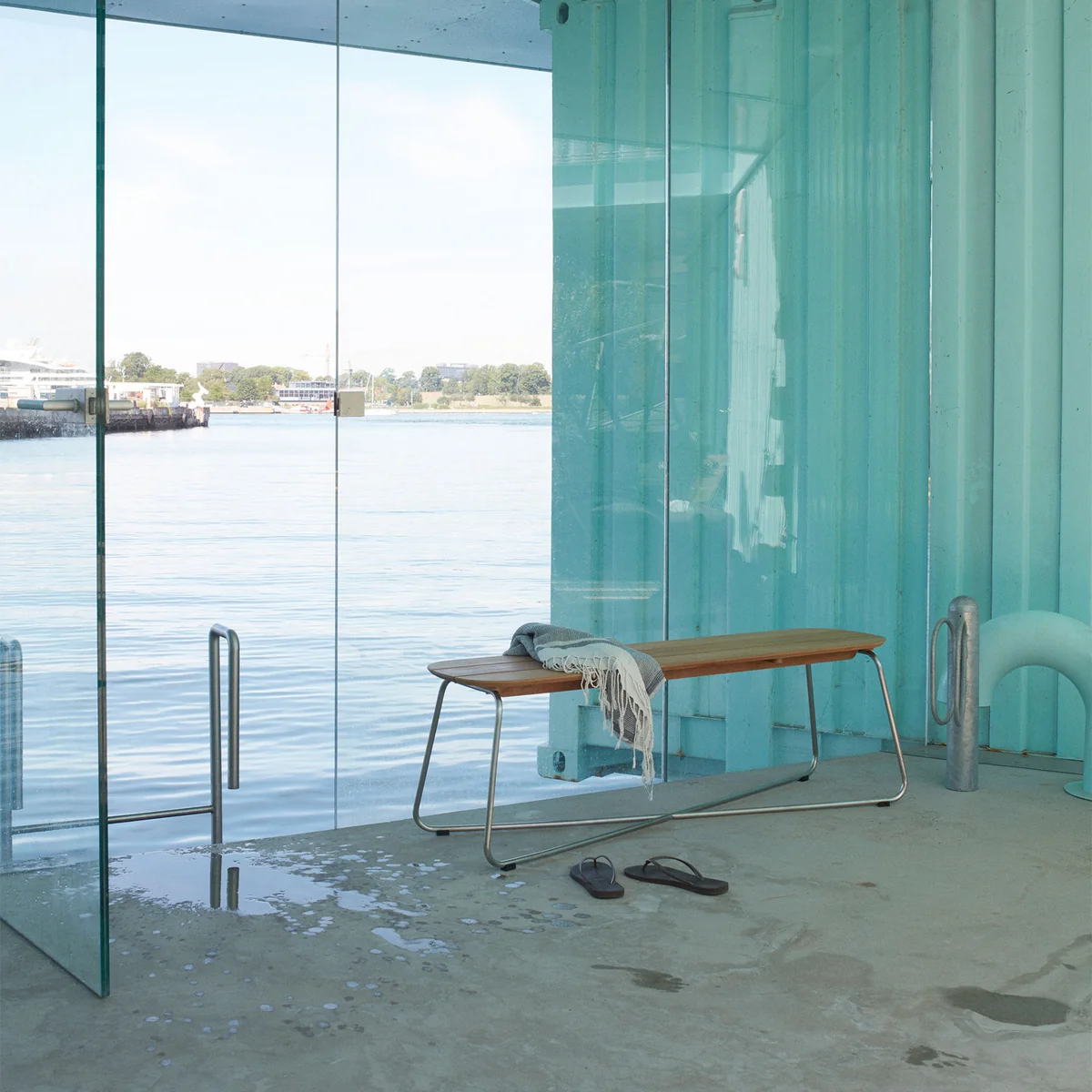 Fritz Hansen - Skagerak Lilium Bank, Teak / Edelstahl