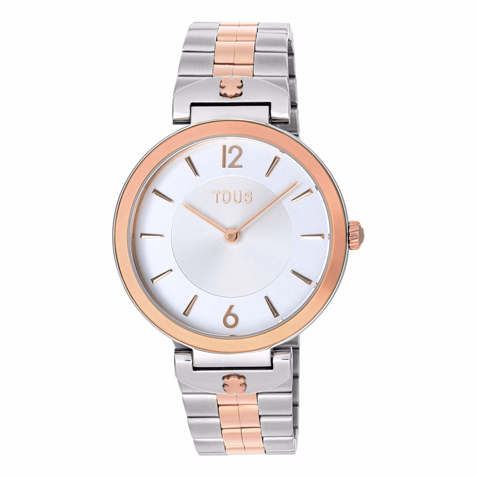 Reloj analógico con brazalete de acero y acero IPRG rosado S-Band