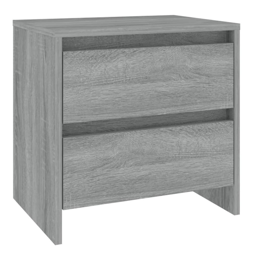 Szafka Nocna Szara Komoda Stolik Półka Nocna Do Sypialni 45x34.5x44.5 cm