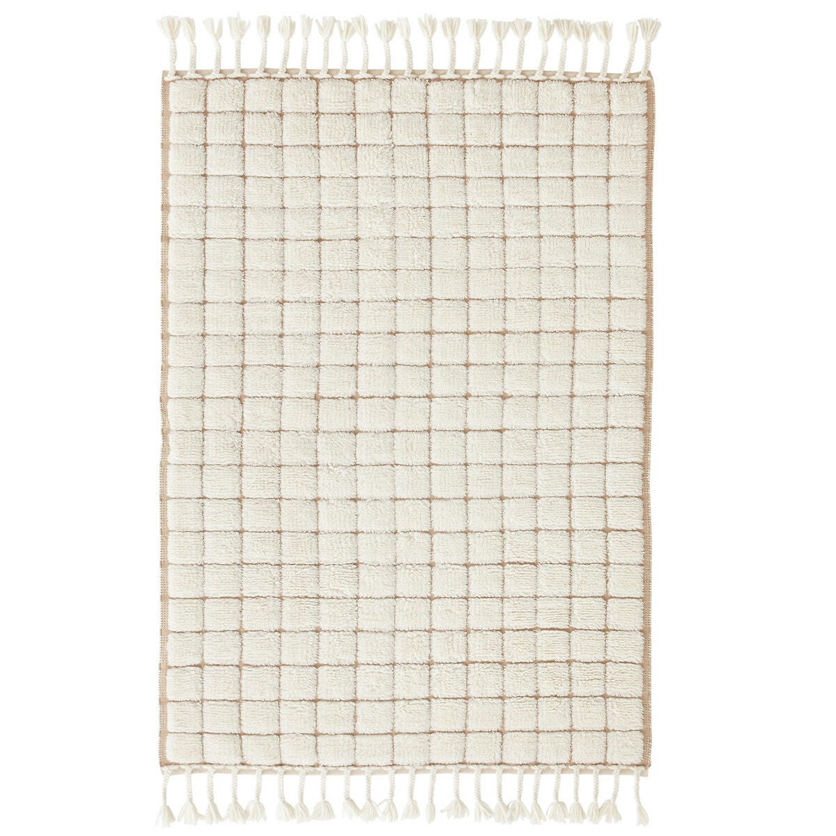 Tapis laine motifs damiers, Ladama