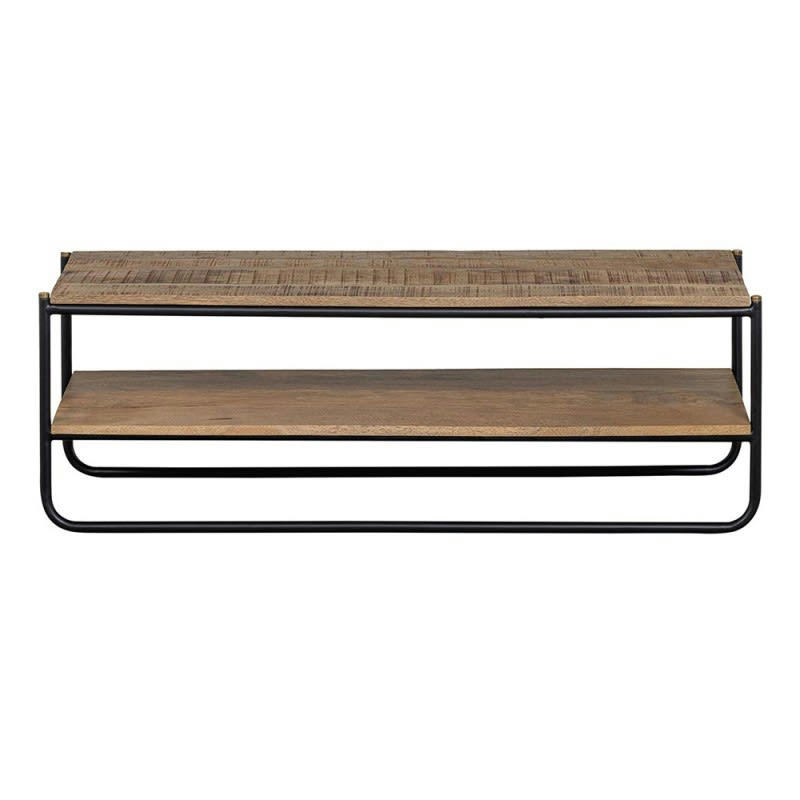 RIKKIE - Table basse avec plateau en mangieur Rikkie bois fonce