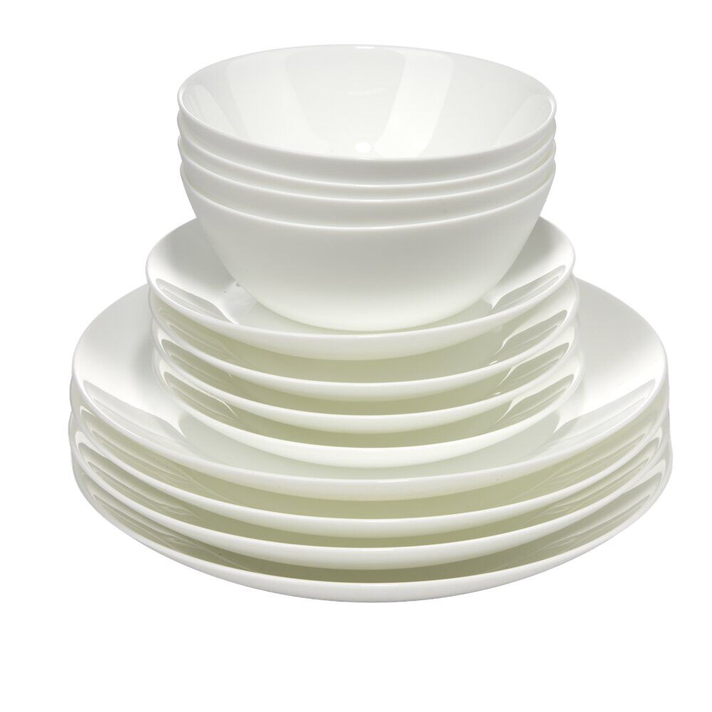 Service vaisselle opale 12 pièces