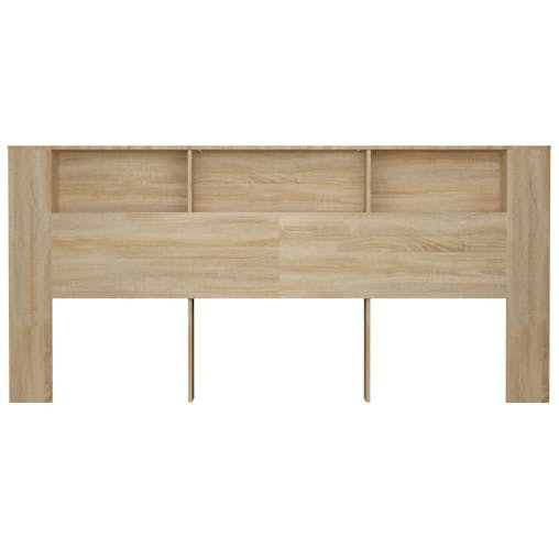 NNEVL Headboard Cabinet Sonoma Oak 220x18.5x104.5 cm