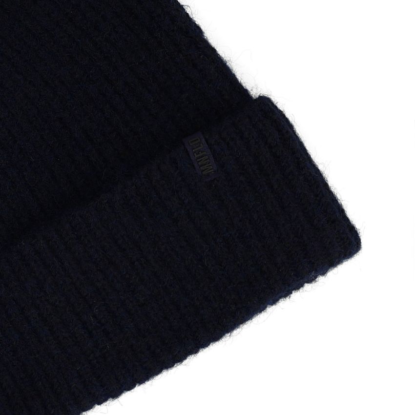 Manfield Donkerblauwe beanie
