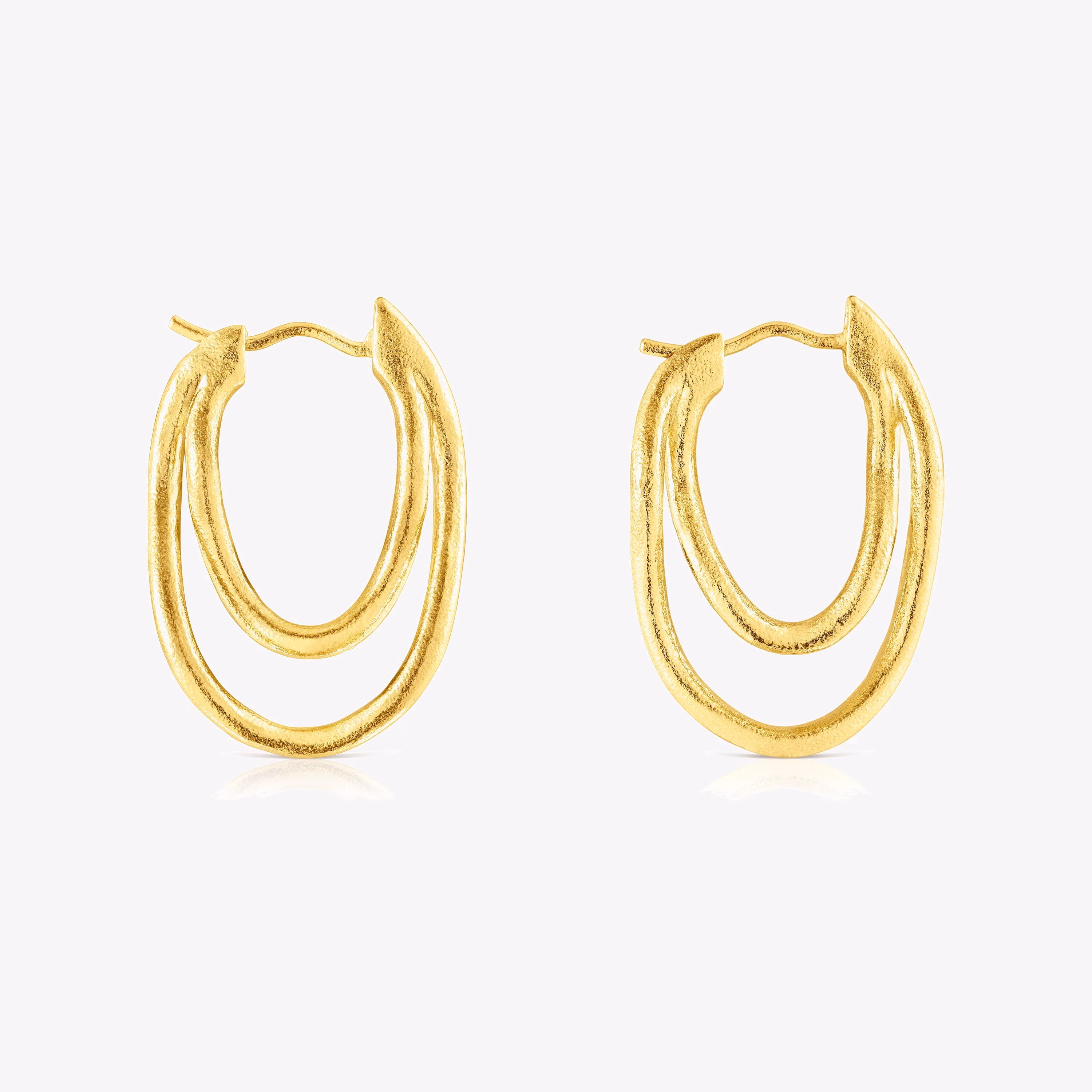 Pendientes con baño de oro 18 kt sobre plata Hav