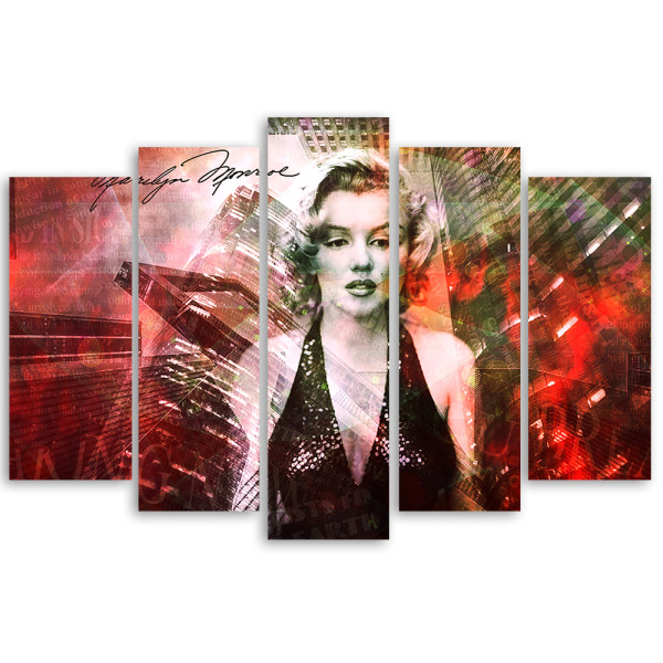 Feeby Obraz 5 częściowy na płótnie Marylin Monroe