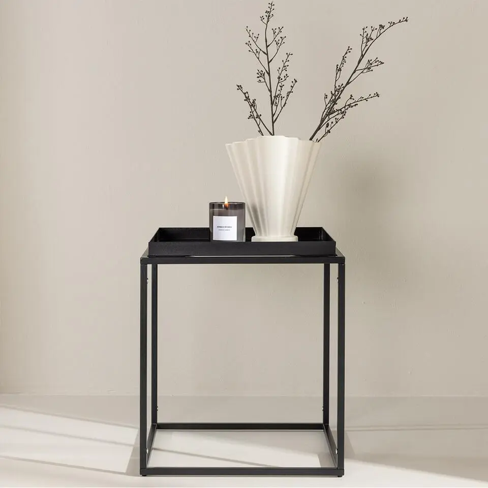 Nest living Ferre Metalen Bijzettafel 45 x 45 cm - Zwart