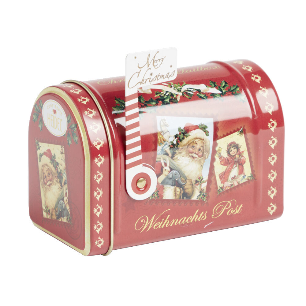 BoÎte aux lettres No&euml;l décorative métal rouge 11x6xH7,5cm