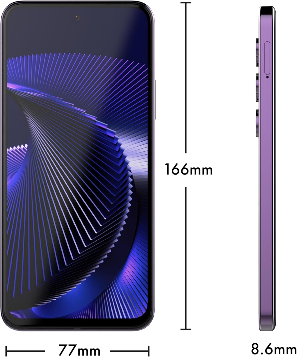 NUU N30 Cell Phone Unlocked for T-Mobile, Mint, Metro, Qlink, Tello 6GB/128GB, Teen Phone, Dual SIM 4G, Octa-Core 6.7 90Hz HD+, Any Parental APP, Unlocked Android Phones, Purple, 1 Year US Warranty