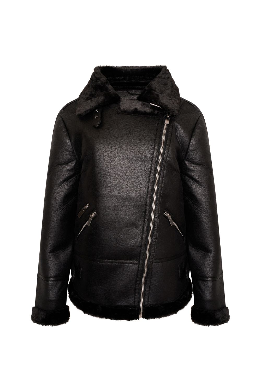 Barneys Originals Faux Fur Aviator Coat