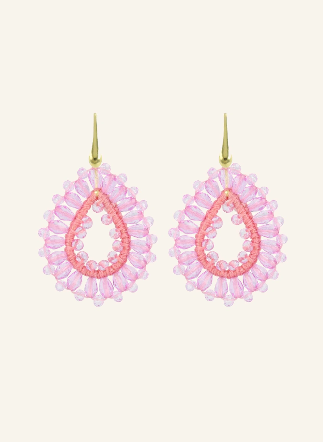 LOTT.gioielli Ohrhänger ROBIN DROP CRYSTAL SMALL BUBBLE PINK by GLAMBOU
