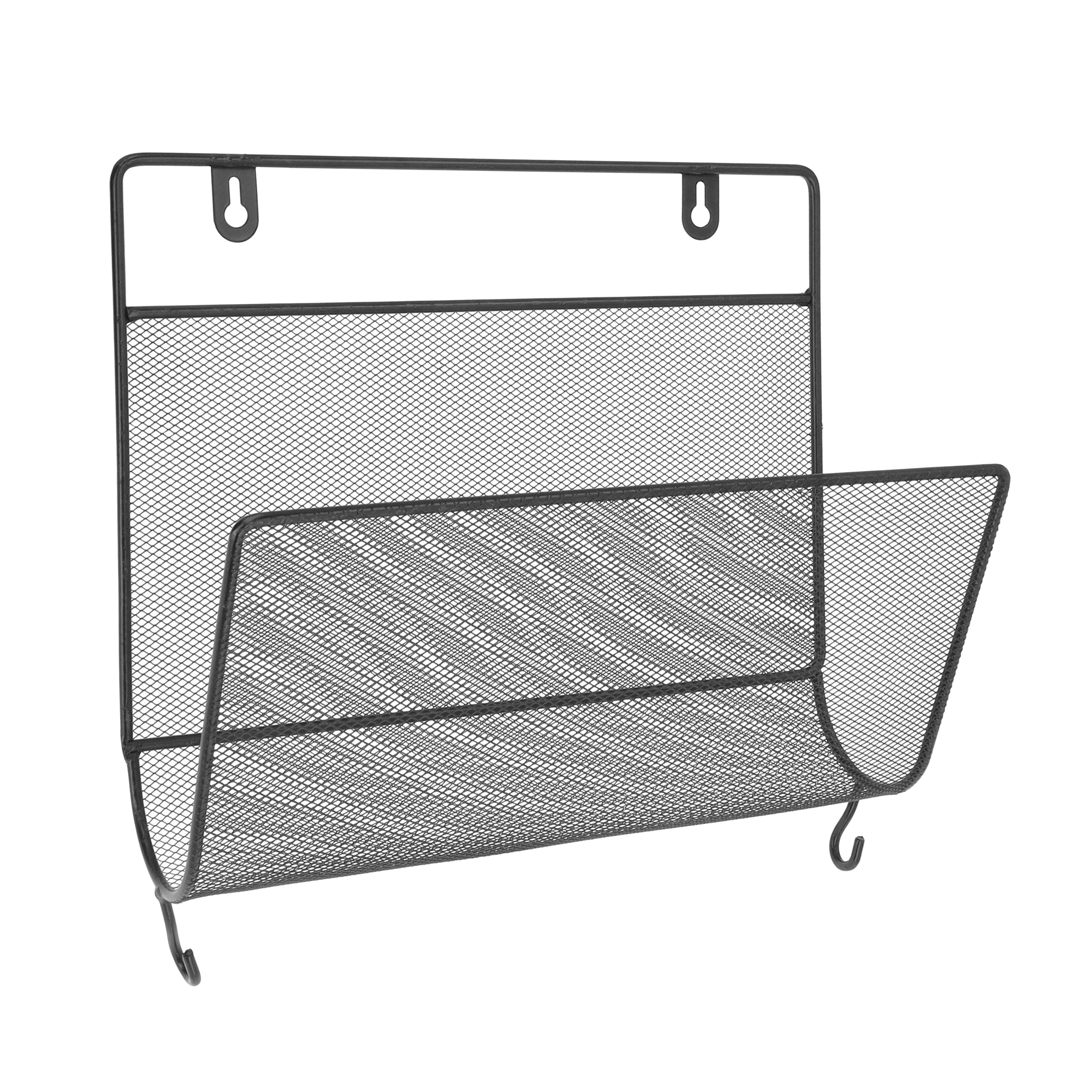 QUVIO Tijdschriften organizer wandmontage zwart