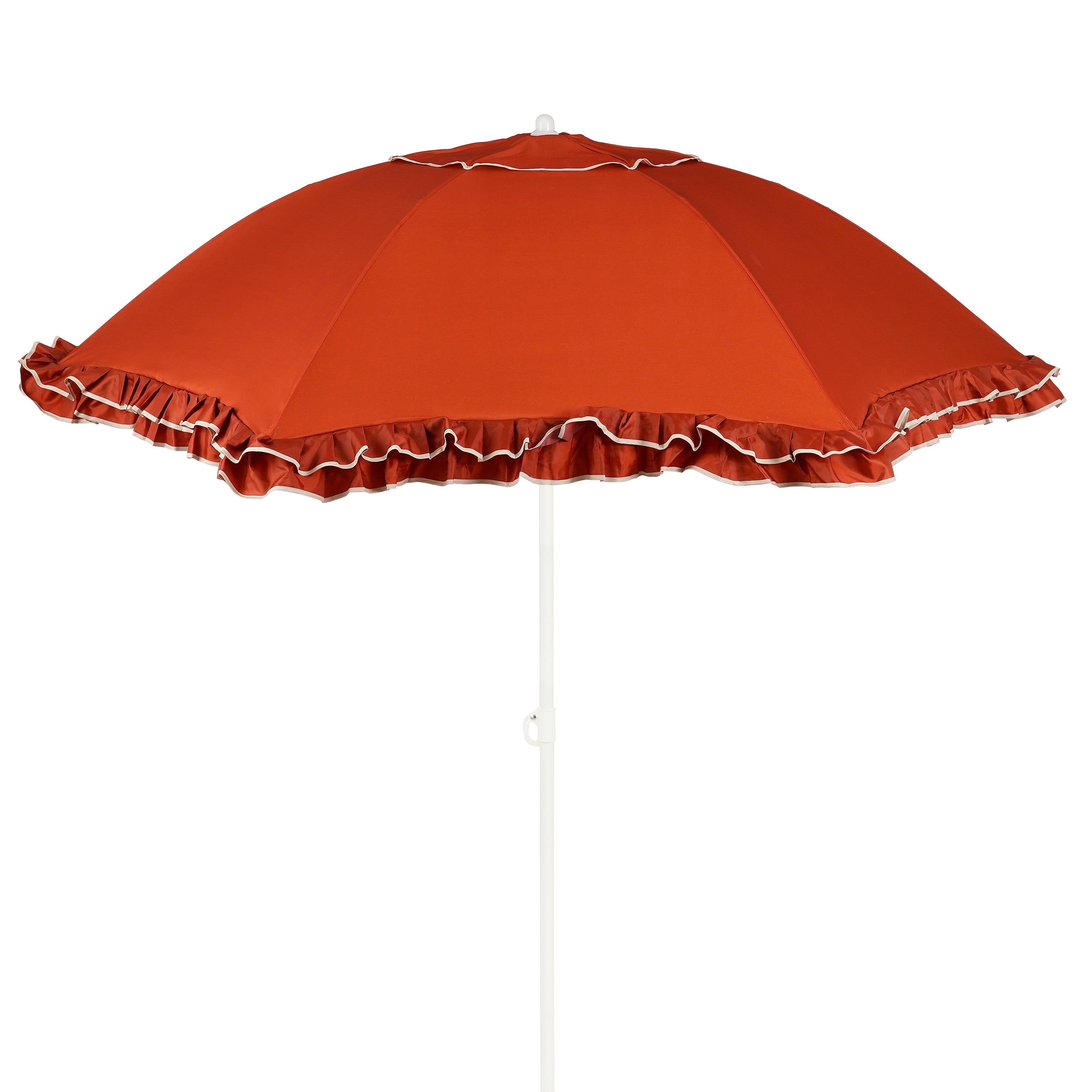 Mica Decorations Kantelbare Parasol met Streepprint - Stokparasol 238 x Ø195 cm - Tuin of Balkonparasol - Polyester, Staal - Geel, Roze