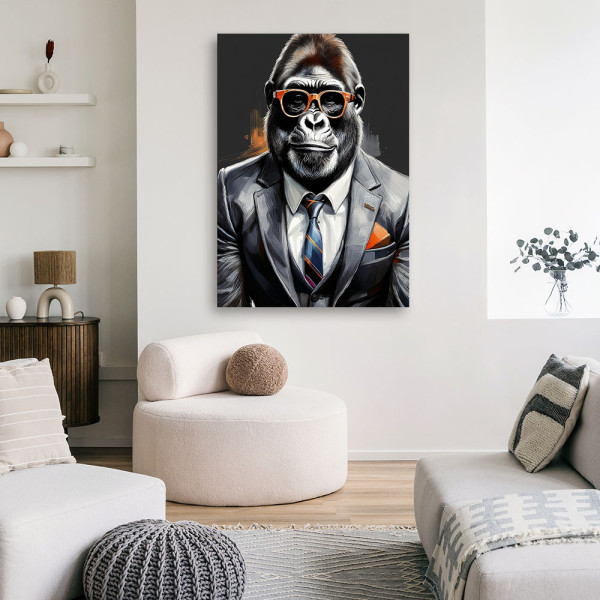 Feeby Obraz na płótnie, Goryl Zwierzęta Pop Art 40x60