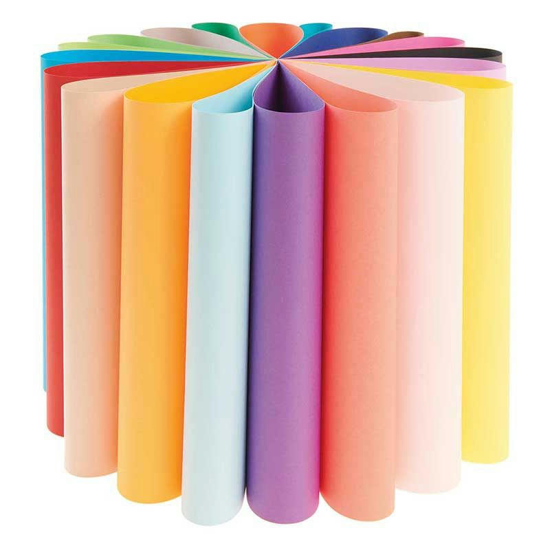 MULTICOLORE - 20 feuilles de papier A3 160g