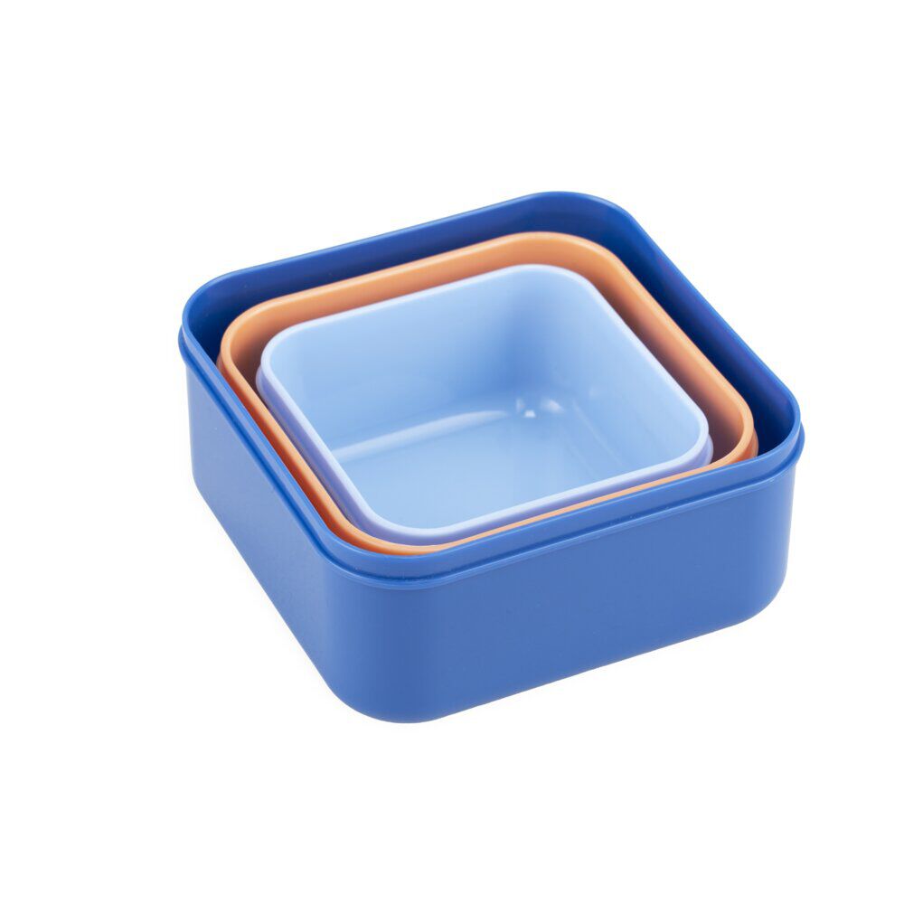 BoÎte de conservation x3 plastique coloré 250/390/580ml