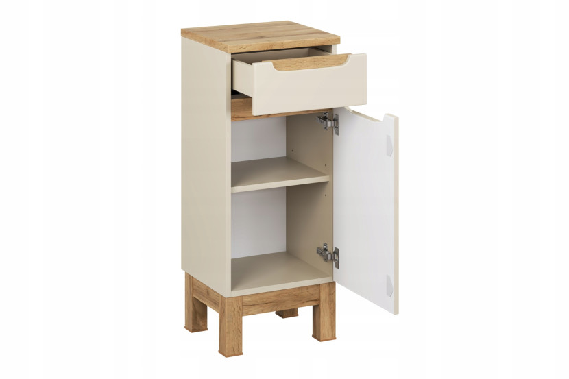 Szafka dolna BALI 35 cm kaszmir 1 drzwi 1 szuflada MDF laminowana
