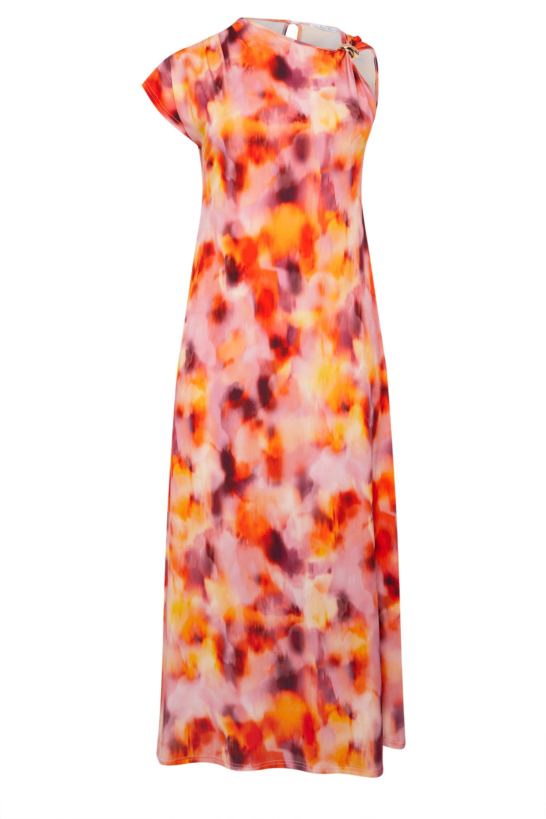 Yours Blurred Abstract Buckle Detail Dress