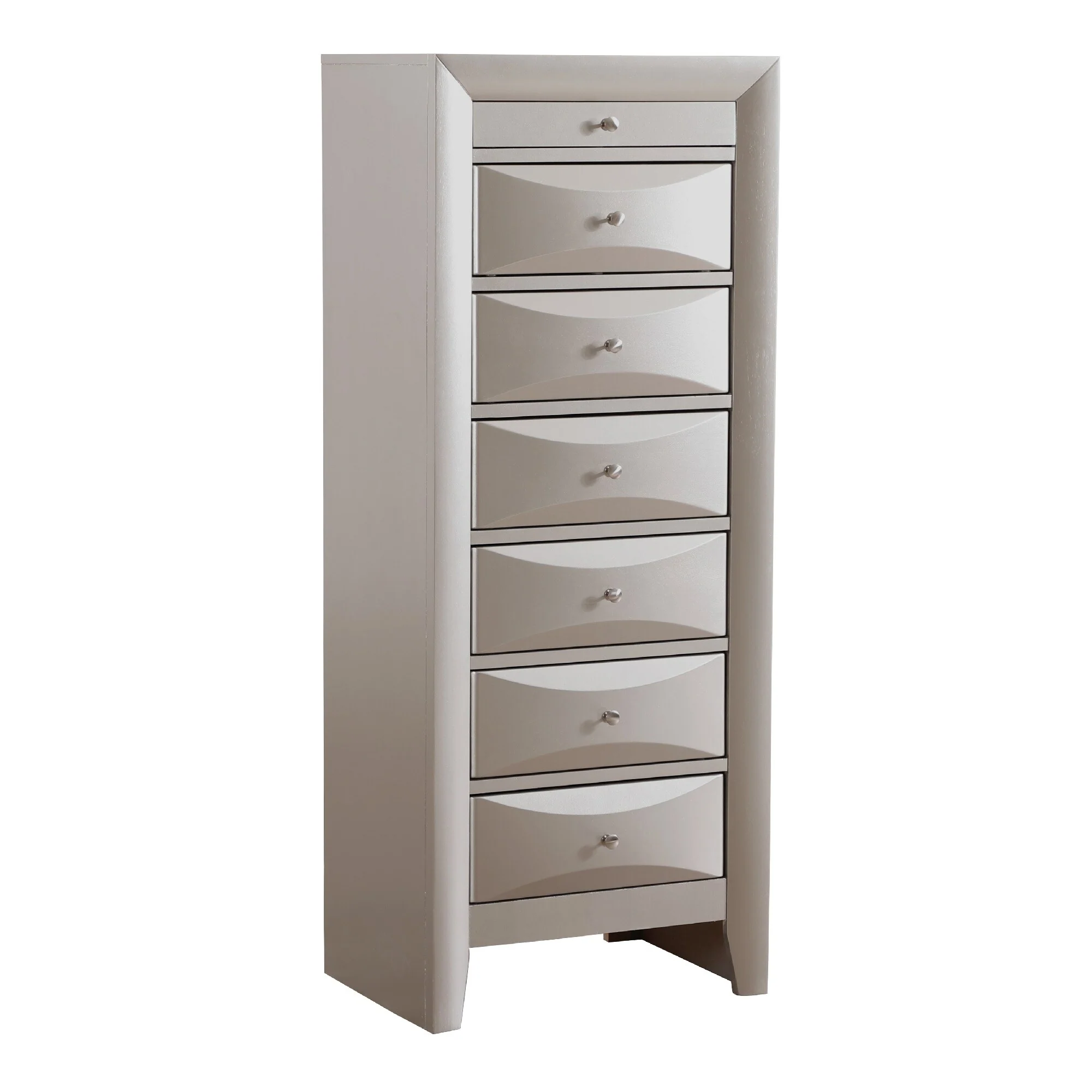 7-Drawer Wooden Lingerie Chest - 58 - Silver Champagne