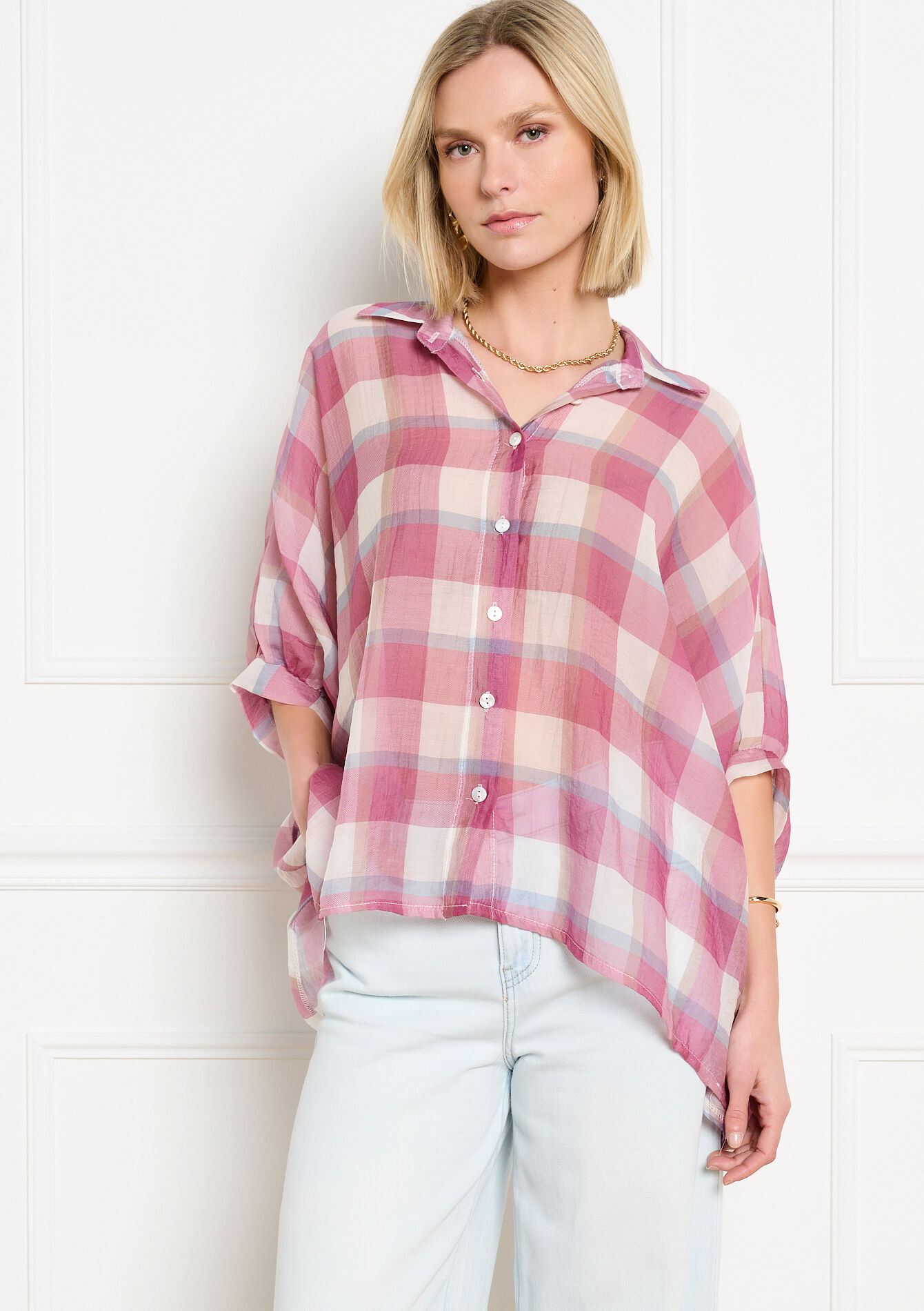 Losvallend geruit overhemd