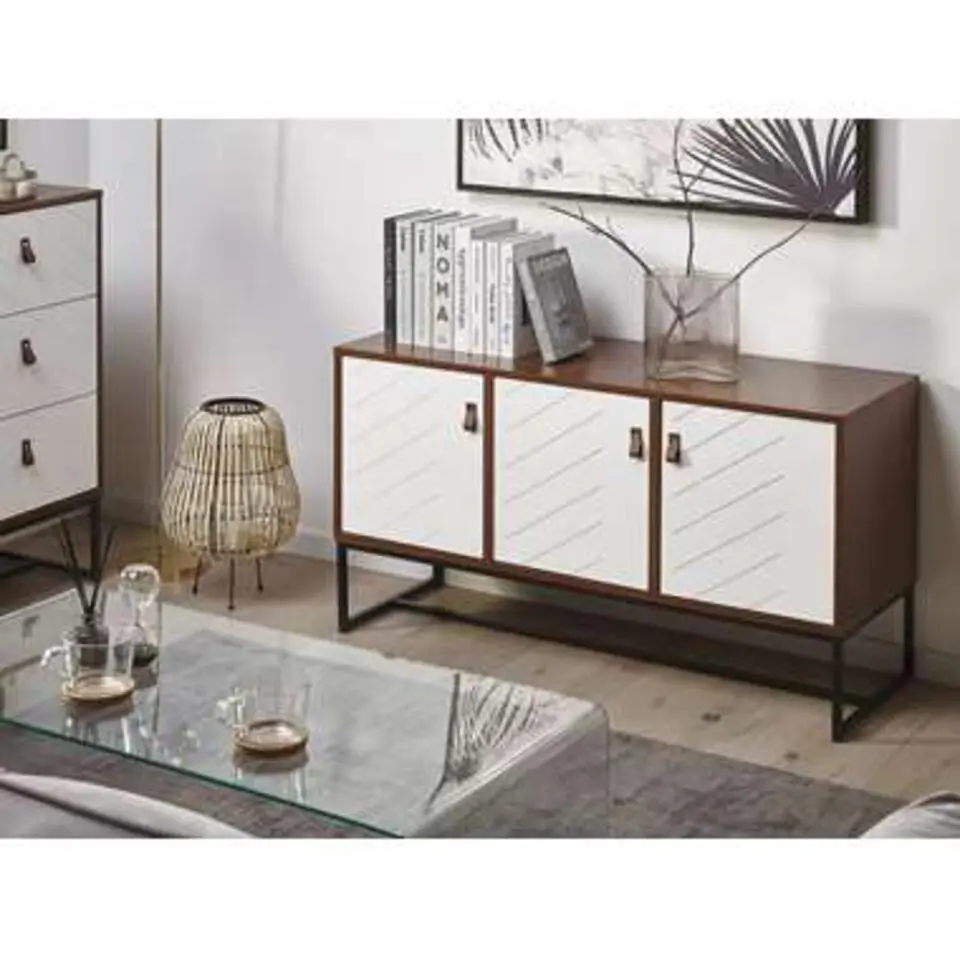 NUEVA - Sideboard - Wit/Donkerbruin - MDF