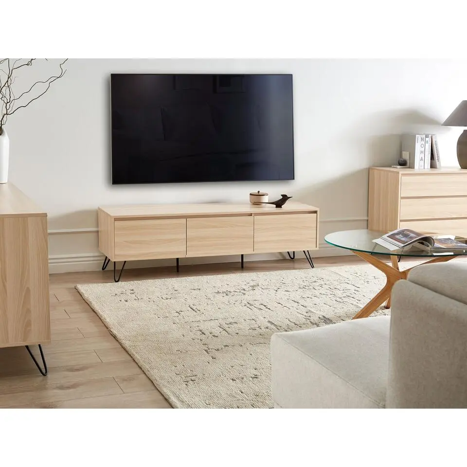 CARDIGAN - TV-meubel - Lichtbruin - Vezelplaat