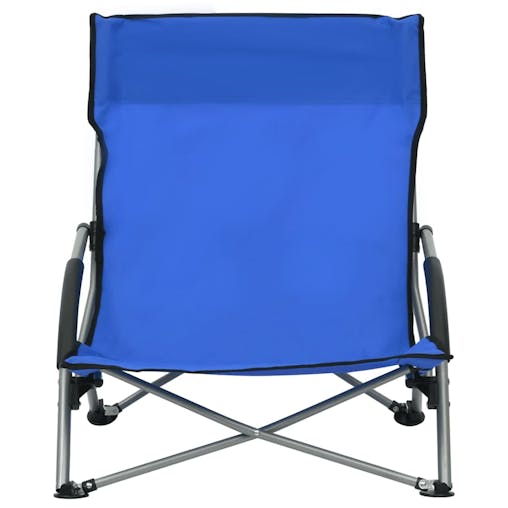 NNEVL Folding Beach Chairs 2 pcs Blue Fabric