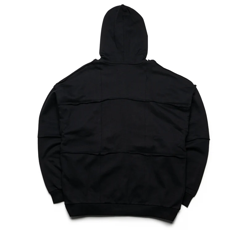 Flaneur Cut & Sew Zip Up Hoodie - Black