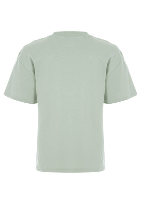 Older Boys Light Green Cotton T-Shirt
