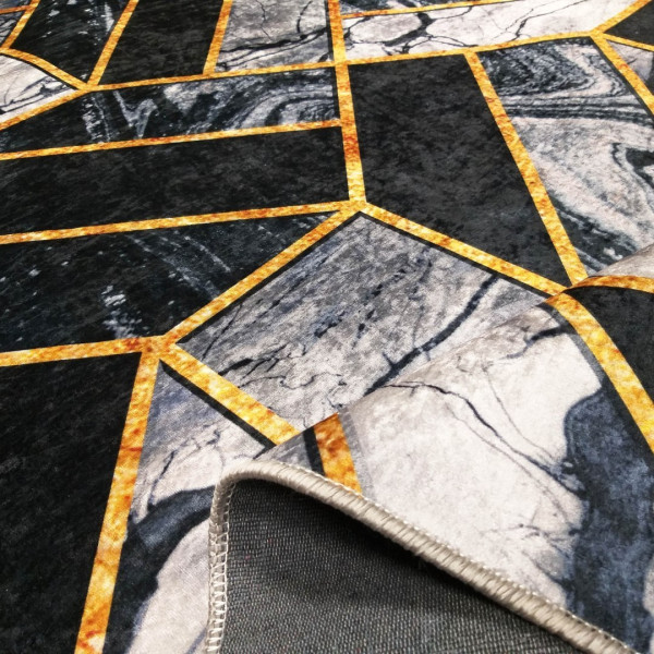 Dywan BLACK and GOLD 04 160 x 220 cm czarny