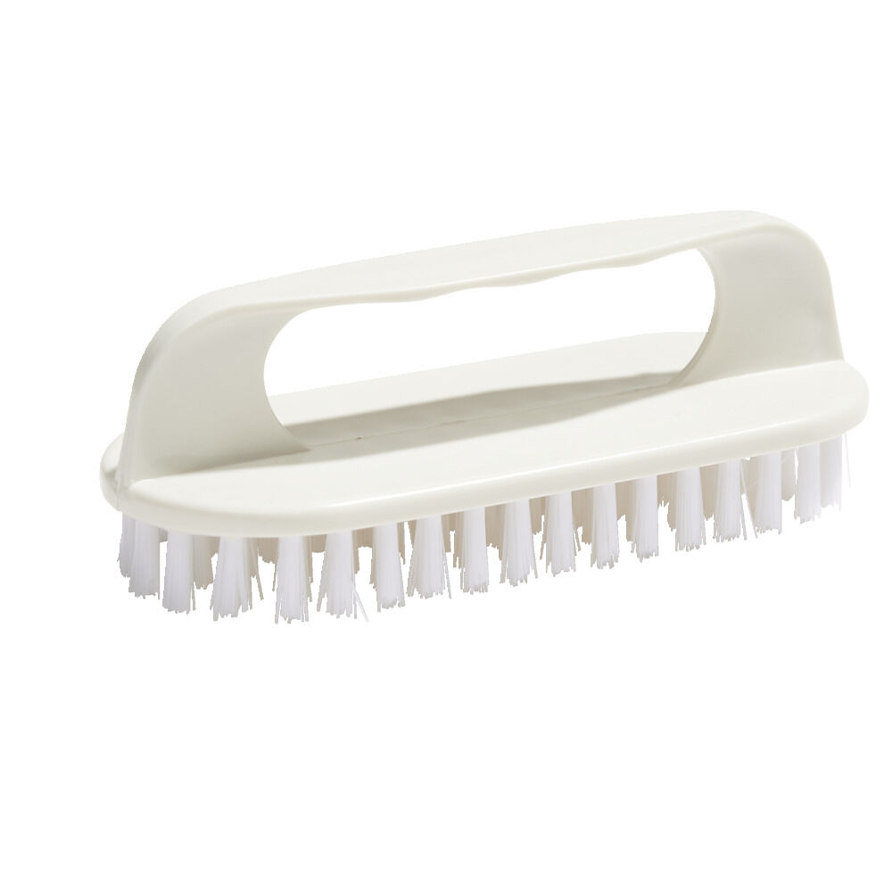 Brosse poignée plastique blanc L13,5cm