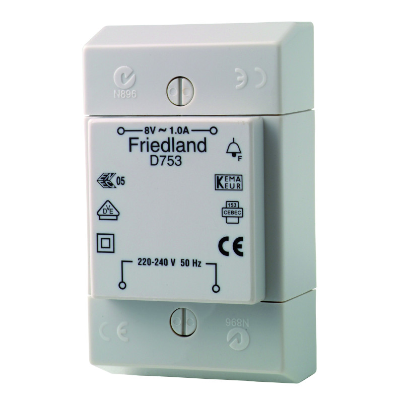 Transformateur pour sonnette 8 V FRIEDLAND