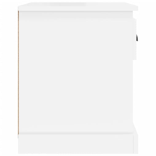 NNEVL Bedside Cabinets 2 pcs High Gloss White 39x39x47.5 cm Engineered Wood
