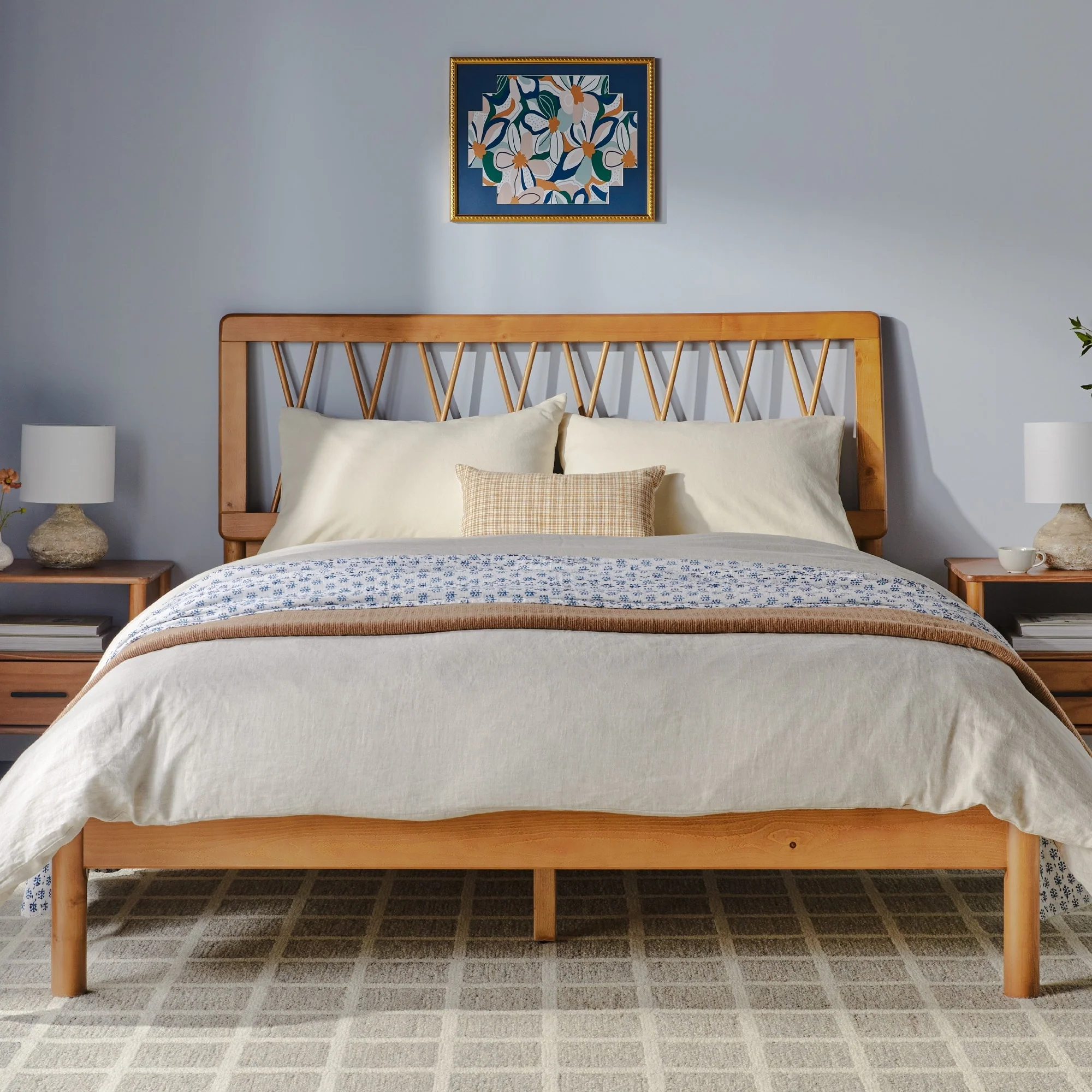 Middlebrook Designs X Spindle Solid Wood Queen Bed