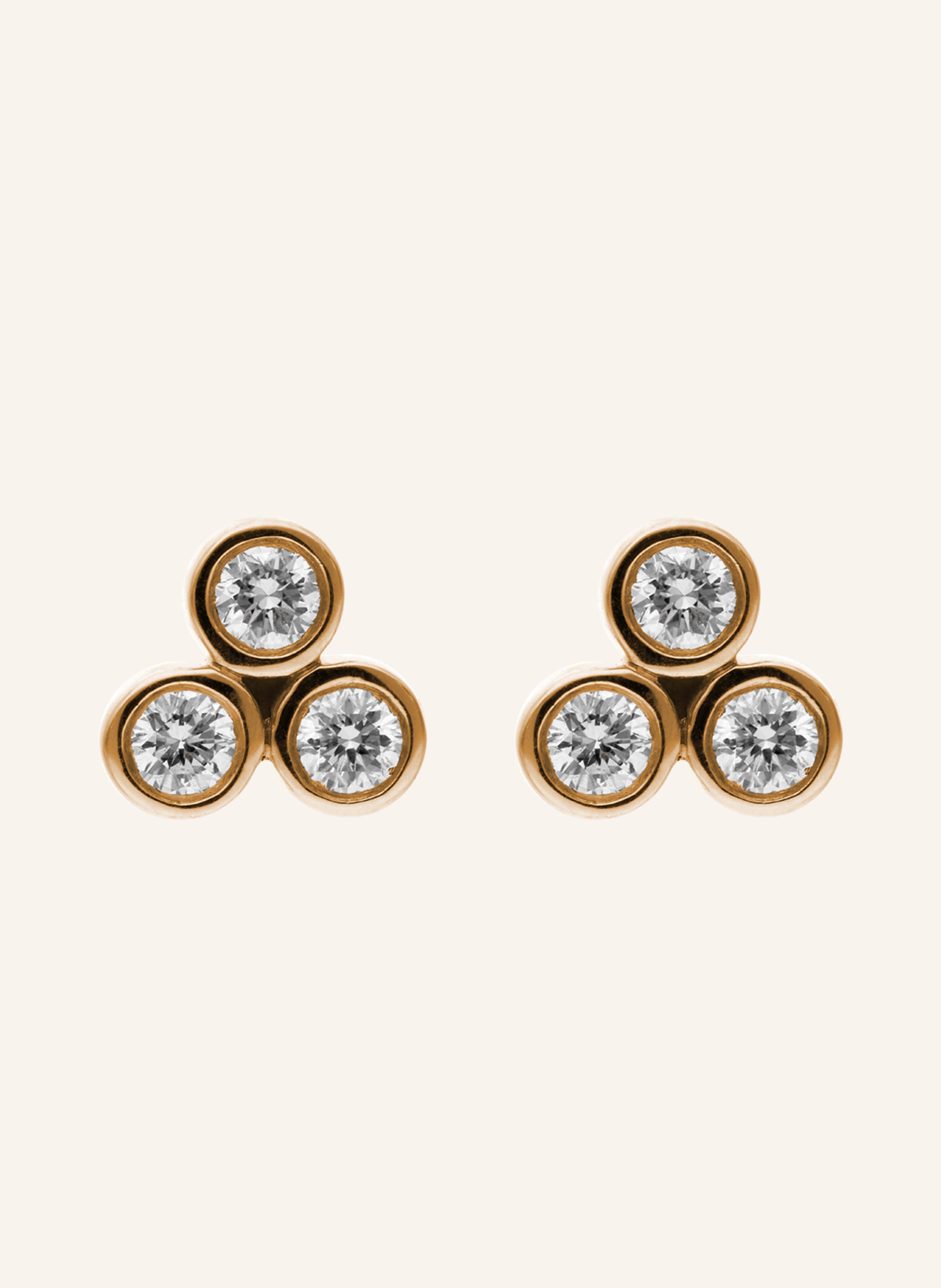 CADA Ohrstecker 3 STONES DIAMOND