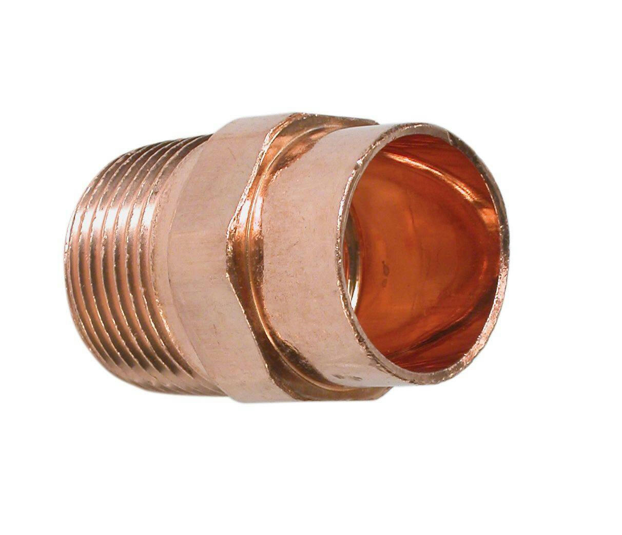 Copper Drainage Male Pipe Thread Adapter, 1/2-in Diameter