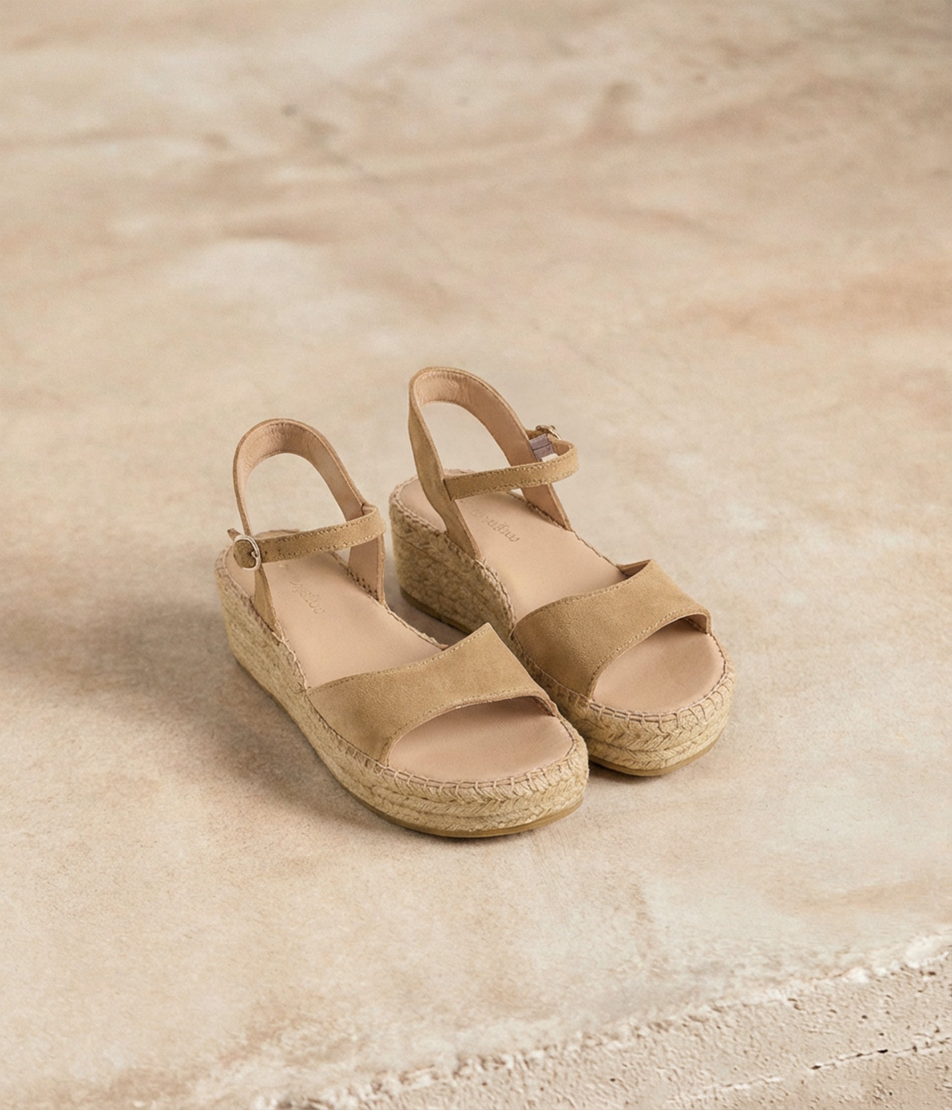 Espadrilles en cuir beiges Odessa