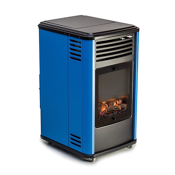 Chauffage à gaz 3,4KW Bleu Effet feu   Tuyau gaz   Détendeur butane Manhattan Sahara
