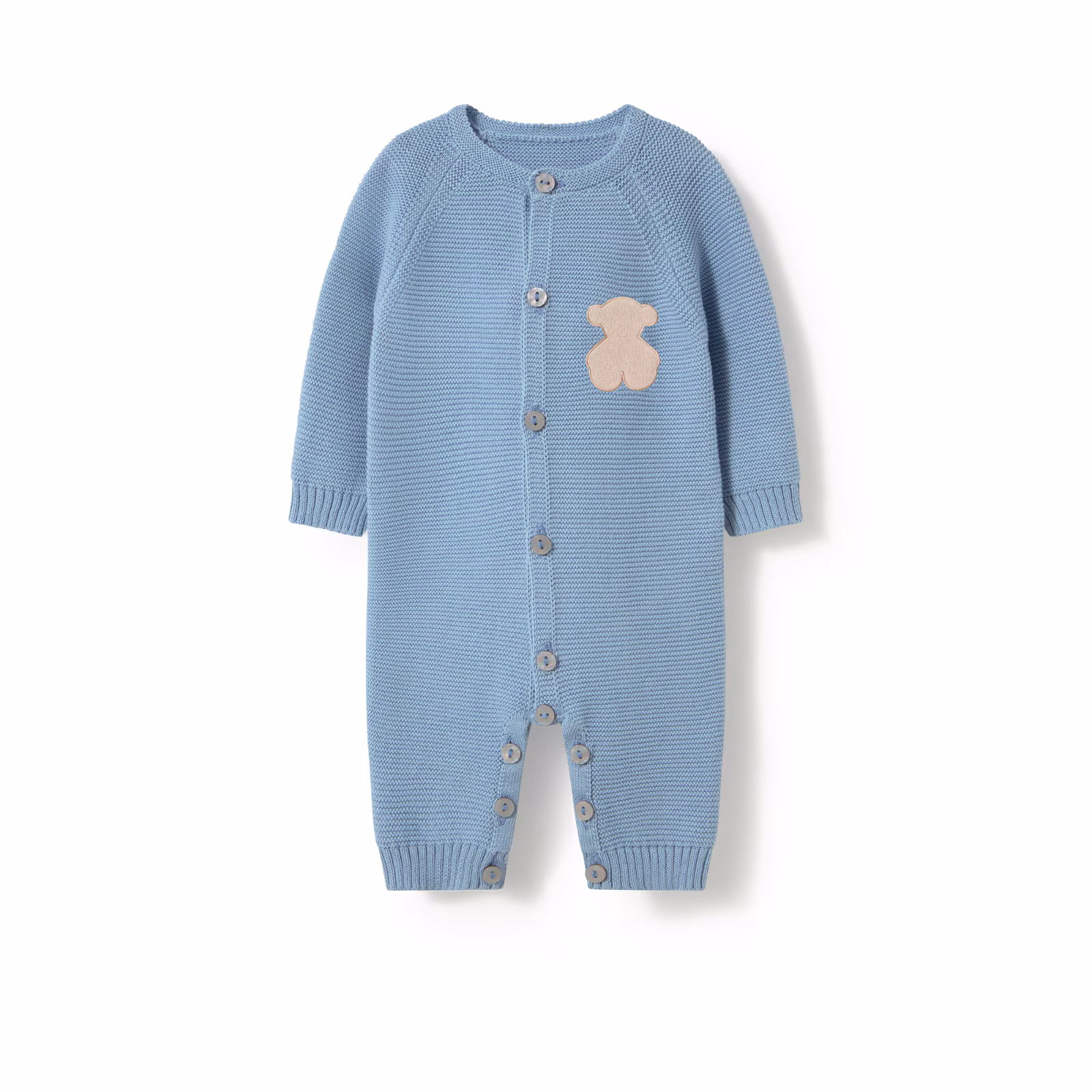 Pelele de bebé de recién nacido Tricot celeste