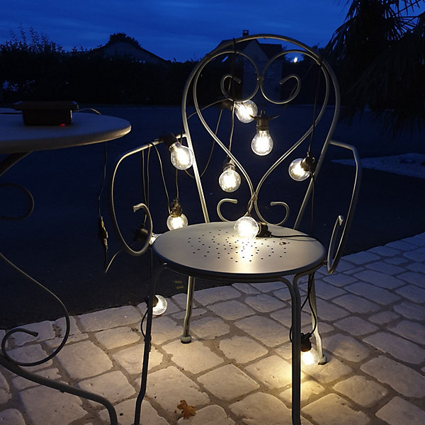 Guirlande Guinguette solaire - 600 lumens - prolongeable