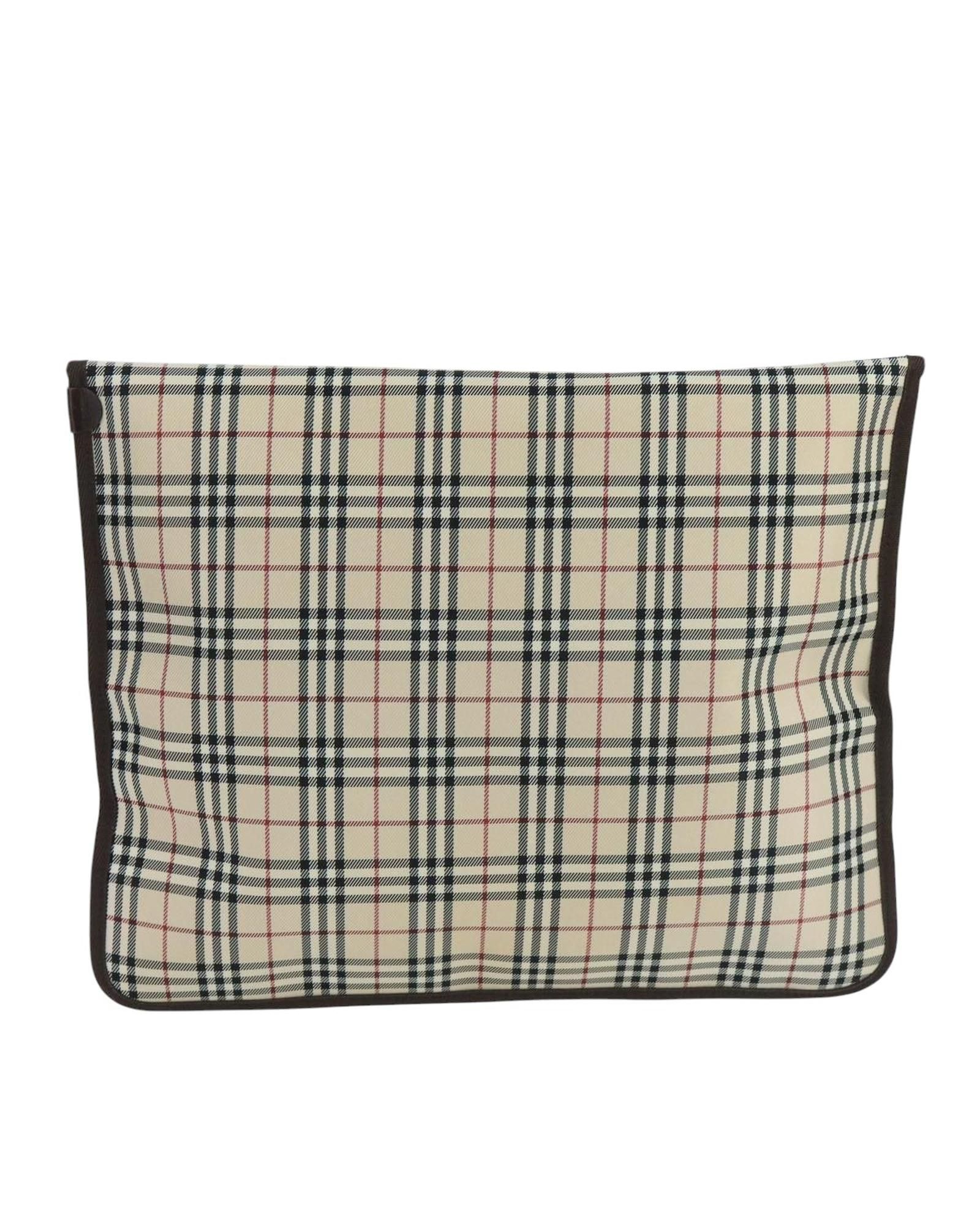 Burberry Preloved Plaid Laptop Case Protective Envelope- Beige Clutches