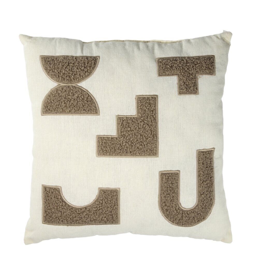 Coussin carré motif effet bouclette 40x40cm (2 modèles)
