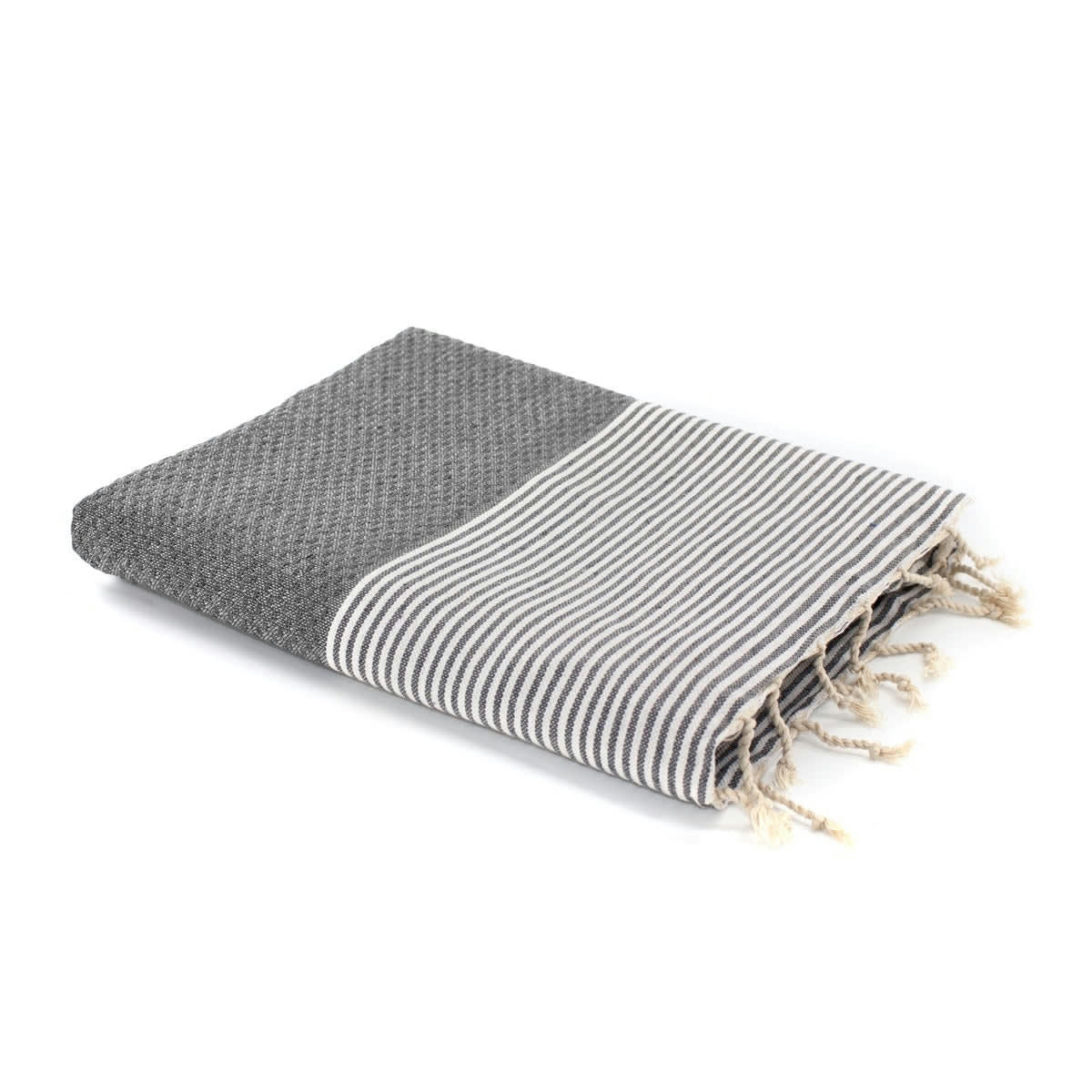 IBIZA - Fouta coton  100x200 gris moyen
