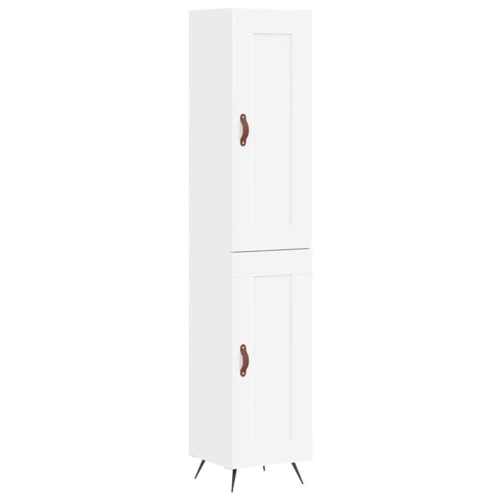 Szafka Biała z Drzwiami 34.5x34x180 cm do Salonu Pokoju Sypialni