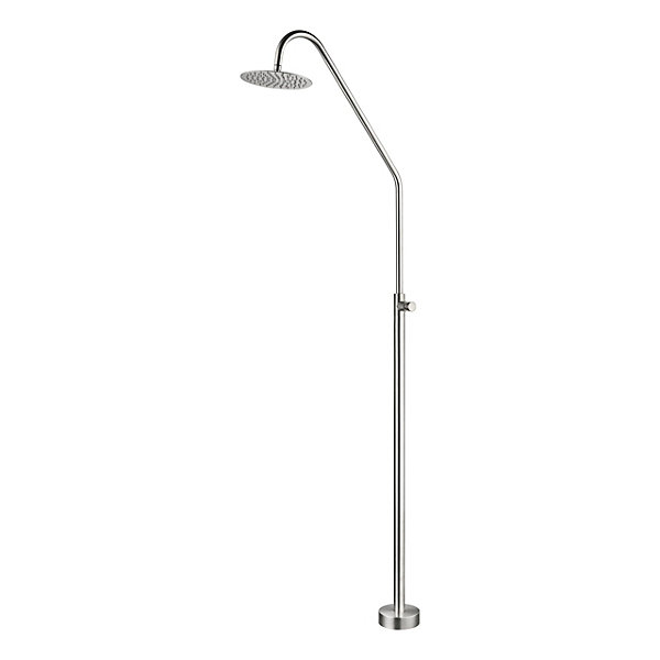Douche piscine en acier inoxydable 316 couleur acier pour exterieur