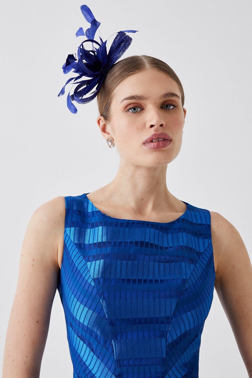 Coast Sleeveless Stripe Jacquard Midi Dress